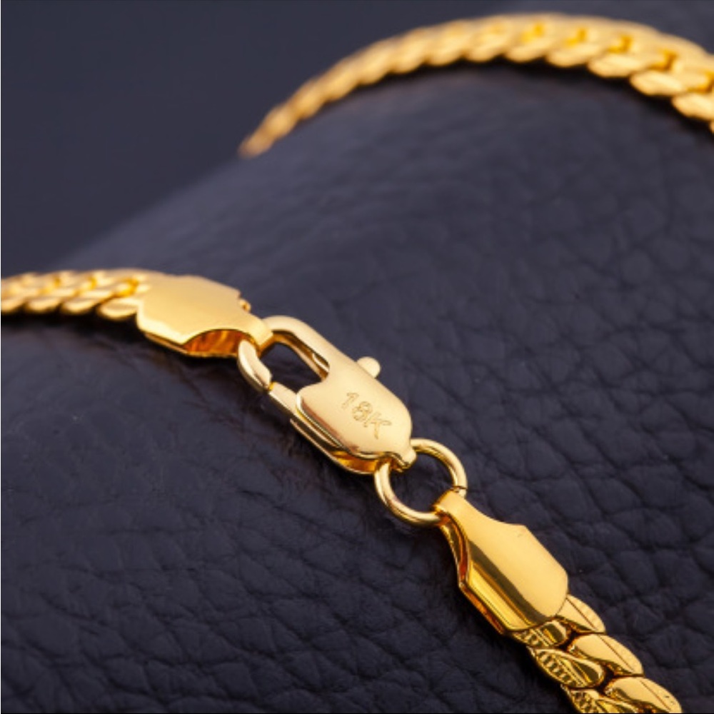 18K Gold Plated Mens Chain
